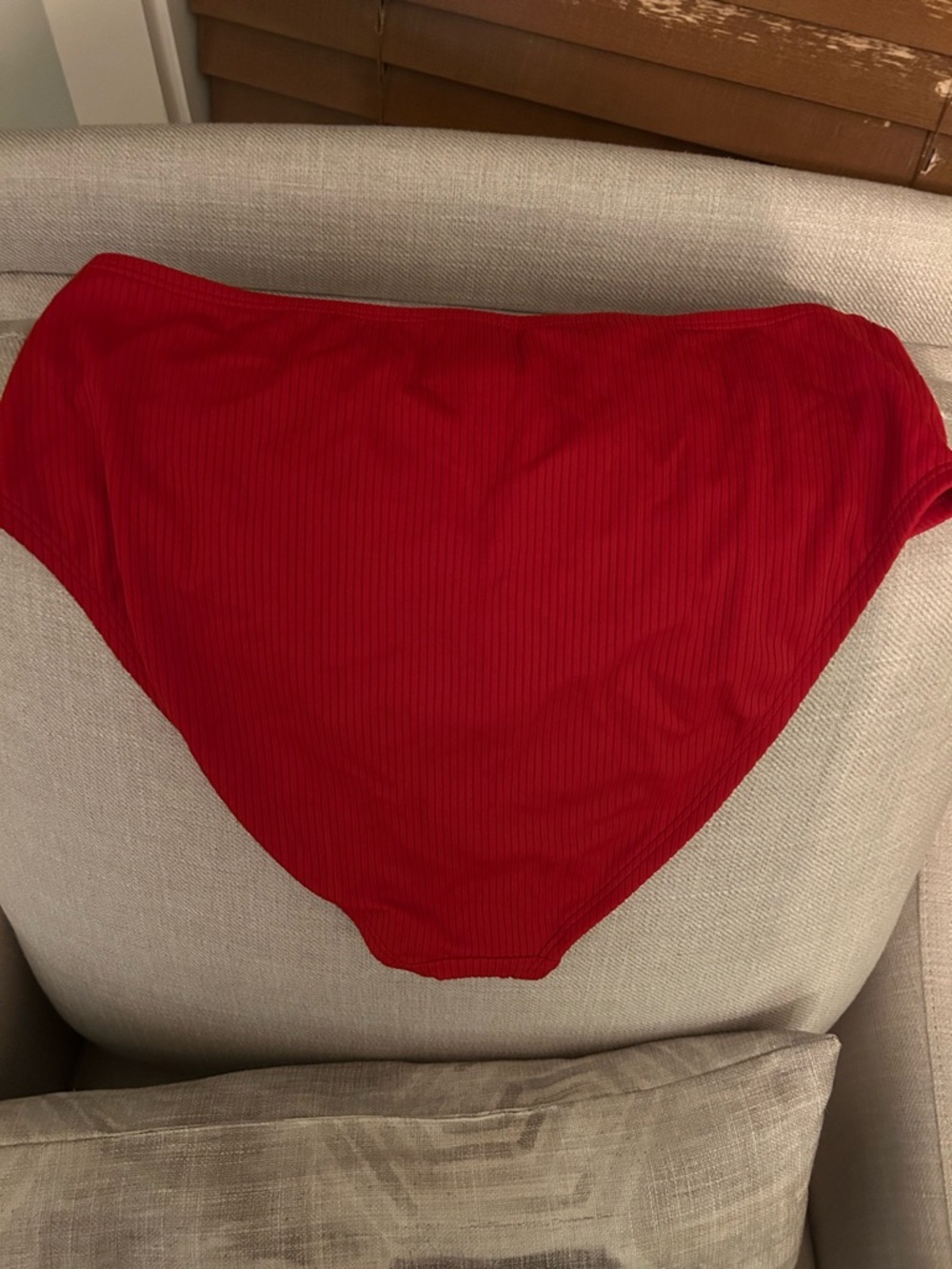 Shade & Shore (Target) High-Waist Ribbed Red Bikini Bottom - Picture 2 of 3